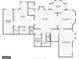 Basement floorplan featuring a Gathering room, mud room, basement, bar, bedroom, storage, and bathrooms at 340 Antebellum Way, Fayetteville, GA 30215