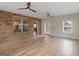 Bonus room includes brick accent wall, many windows, and an entry/exit door at 1225 Polk Xing, Mcdonough, GA 30252