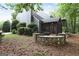 An outdoor stone fire pit and screened in porch offer excellent outdoor living space at 2770 Stonehill Way, Cumming, GA 30041