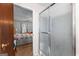 Bathroom featuring a shower with sliding doors, visible from an adjacent room at 75 Antioch Rd, Mcdonough, GA 30252