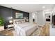 Beautiful bedroom features an accent wall, stylish décor, and a modern bed for a relaxing retreat at 27 Lakes Edge Se Dr, Smyrna, GA 30080