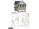 Rendering of a 2-story home with brick facade, garage, and floor plan at 2373 Aukerman Trce # 83, Hampton, GA 30228