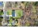 Aerial view of fenced backyard showcasing professional landscaping at 5109 Dogwood Hills Dr, Sugar Hill, GA 30518
