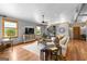 Inviting living room featuring hardwood floors, recessed lighting, a ceiling fan, and comfortable furnishings at 290 Weldon Rd, Fayetteville, GA 30215