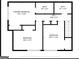 This floor plan shows the primary bedroom, two baths, a hall, and an additional bedroom layout at 1448 Pine Log Ne Rd # C, Conyers, GA 30012
