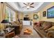 Inviting living room featuring two sofas, a TV, and a large window letting in natural light, creating a relaxing space at 495 Stonehaven Dr, Fayetteville, GA 30215