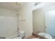 Clean, functional bathroom with a shower-tub combination and a vanity at 1281 Heartwood Ave, Mcdonough, GA 30253