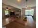 Open concept with living room, dining room with large wooden table at 800 Attaway Rd, Bowdon, GA 30108