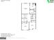 Detailed first floor plan of a home, featuring bedrooms, bathrooms, closets, and a laundry area at 1392 Worcester Trl, Mcdonough, GA 30253