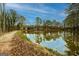 Picturesque pond view showing the tranquil water reflecting the trees and sky at 79 Turner Dr, Mcdonough, GA 30252