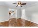 Comfortable living room with views of staircase and hallway entrances at 550 Davis Rd, Fayetteville, GA 30215
