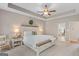 Spacious bedroom featuring neutral colors, tray ceiling, ceiling fan, and well-coordinated decor at 19 Mediterranean Ave # 506, Sharpsburg, GA 30277