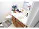 Bathroom with an oak vanity, an undermount sink, and standard toilet at 3191 Kingswood Gln, Decatur, GA 30034