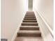 Carpeted staircase leading to the upper level with white railings and natural light at 5096 Cumberland Ct # 96, Villa Rica, GA 30180