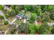 Aerial view of a home with a private swimming pool, surrounded by lush greenery at 150 Rockspray Rdg, Peachtree City, GA 30269