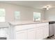 Kitchen island with granite countertops, sink, and dishwasher offers a functional workspace at 285 Limestone Circle, Conyers, GA 30013