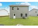 Spacious backyard with green grass, featuring a door to the home and ample space for outdoor activities at 315 Limestone Circle, Conyers, GA 30013