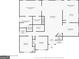 A detailed floor plan of the home featuring the kitchen, bedrooms, bathrooms, living room and dining room at 4985 Rolling Rock Dr., Sugar Hill, GA 30518