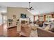 Cozy living room with fireplace, comfortable seating, and stylish decor at 4985 Rolling Rock Dr., Sugar Hill, GA 30518