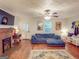 Living room with fireplace and comfortable seating at 75 Grady Smith St, Grantville, GA 30220