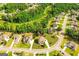 Gorgeous aerial view of neighborhood homes and manicured green spaces at 2589 Lake Erma Dr, Hampton, GA 30228