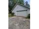 Detached two-car garage featuring an automatic door and concrete driveway at 60 Doe Run Dr, Sharpsburg, GA 30277