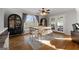 Bright dining room features natural light, hardwood floors, and stylish decor at 405 Miller Rd, Covington, GA 30014