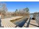 Serene dock view offering tranquil water access, complete with lounge chairs for relaxation by the lake at 405 Miller Rd, Covington, GA 30014