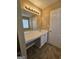 Bathroom featuring a single sink vanity with ample counter space and neutral tones at 3081 Regal Dr, Mcdonough, GA 30253