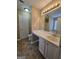 Bathroom with single sink vanity, tile floor and shower/tub combination at 3081 Regal Dr, Mcdonough, GA 30253