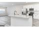 Modern kitchen features stainless steel appliances, granite countertops, and white cabinetry at 3382 Arabian Farm Ln, Dacula, GA 30019