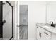 Open doorway between bathroom and bedroom features shower at 3734 Saddle Bag Ct, Dacula, GA 30019