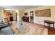 A warm and inviting living room boasts hardwood floors and an ornate area rug at 363 Seminole Drs, Marietta, GA 30060