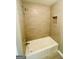 Updated bathroom with tiled shower and modern fixtures at 2502 Barge Sw Rd, Atlanta, GA 30331