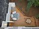 Overhead view of an expansive backyard deck featuring dining and lounge areas, perfect for entertaining at 1153 Dawn View Nw Ln, Atlanta, GA 30327