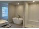 Bright bathroom boasts a modern soaking tub, separate shower, and a vanity with a vessel sink for a spa-like feel at 5322 Tolar Rd # 27, South Fulton, GA 30213