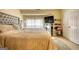 Spacious main bedroom features plush bedding, lots of natural light, and stylish decor at 2160 Dillard Xing, Tucker, GA 30084