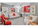 Finished basement boasts a bar area with wine racks, seating, and neutral decor at 7523 Kimberly Lynn Ct, Lithonia, GA 30058