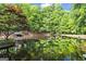 Scenic pond surrounded by lush greenery and mature trees, creating a tranquil retreat at 3863 Dundee Ne Dr, Roswell, GA 30075
