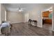 Spacious living room features sleek hardwood flooring, neutral walls, and ample natural light at 632 Cloudland Dr, Stockbridge, GA 30281