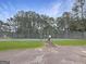 Well-maintained tennis court with surrounding fence and greenery, perfect for recreational activities at 401 Grove Pointe Ct, Locust Grove, GA 30248