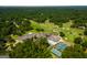 Aerial view of the community's pool, clubhouse, tennis courts, and golf course at 3180 Sweetbriar Dr, Villa Rica, GA 30180