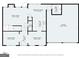 Detailed floorplan showcasing the layout of the home, including the kitchen, living spaces, and garage at 243 Kensington Trce, Stockbridge, GA 30281