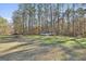 Large lush backyard surrounded by mature trees offering privacy and natural beauty at 1234 Coweta Heard Rd, Hogansville, GA 30230