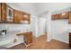Pantry area with extra counterspace, with access to full bathroom at 6369 Havenridge Dr, Riverdale, GA 30274