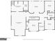 A second floor floorplan showing the layout of the bedrooms, bathrooms and closets at 70 Pacific Ave, Sharpsburg, GA 30277