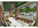 Inviting front porch with brick pillars, comfortable seating, and hanging plants, perfect for relaxing outdoors at 537 Winton Ne Ter, Atlanta, GA 30308