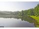 Panoramic waterfront view, showcasing the tranquil lake surrounded by lush greenery at 783 Lost Creek Cir, Stone Mountain, GA 30088
