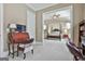 Cozy home office space offering a view of the main bedroom at 310 Westbourne Dr, Tyrone, GA 30290