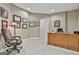 Basement office featuring desk, chair, and decor at 310 Westbourne Dr, Tyrone, GA 30290